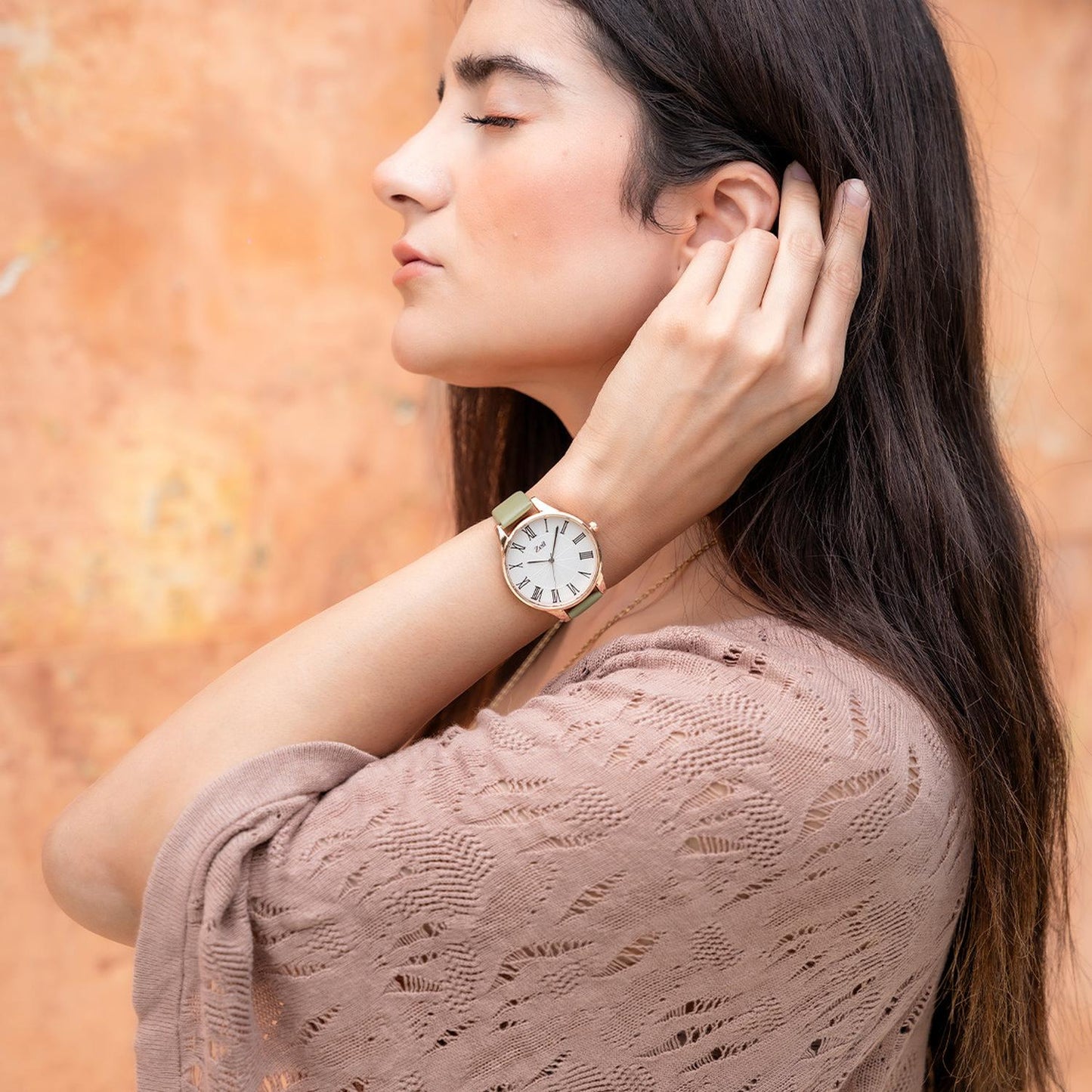 Reloj Zeit Analogo Para Dama Clasic Time Carcaza Oro Correa Tactopiel