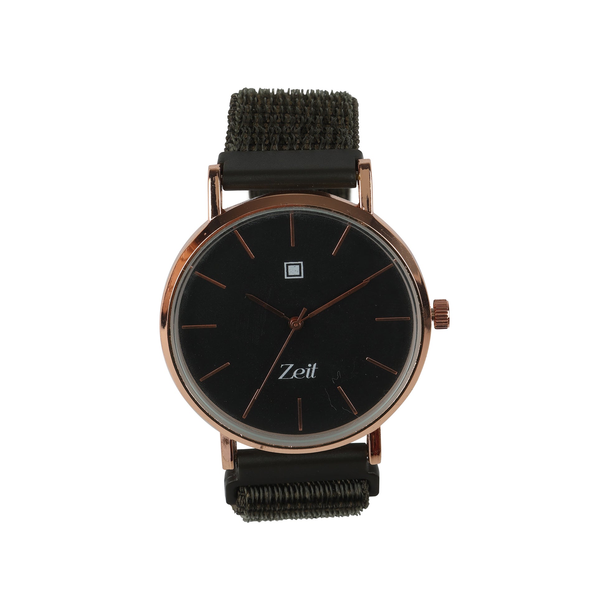 Reloj Zeit Analogo Para Dama Correa De Lona con Fijacion de Broches