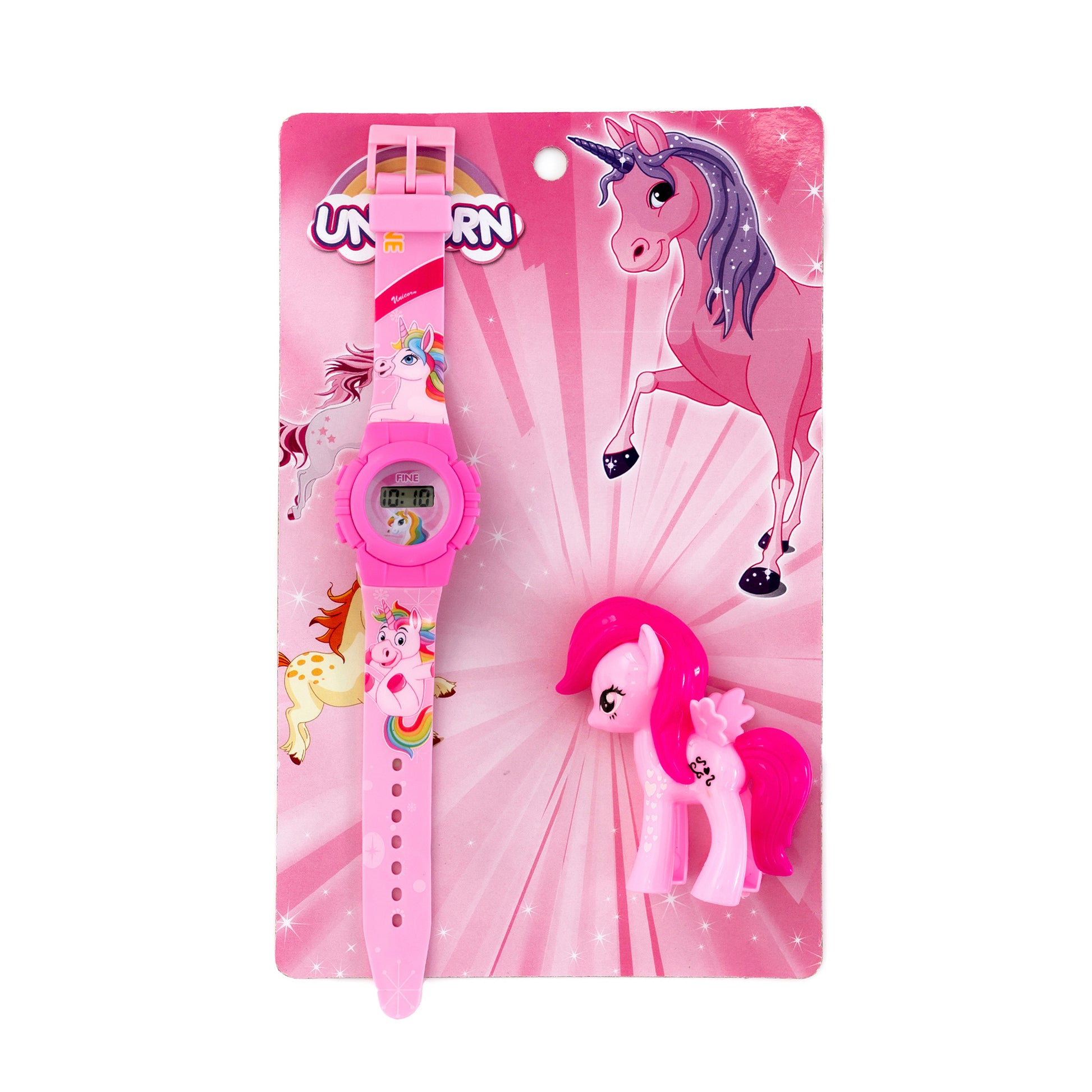 Reloj Zeit Digital  Infantil con Correa de Plástico Con Juguete de Unicornios