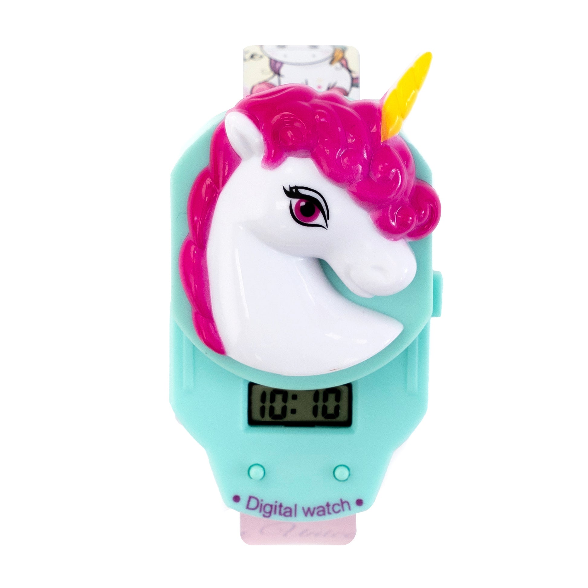 Reloj Zeit Digital  Infantil con Correa de Plástico Color Rosa y Unicornio