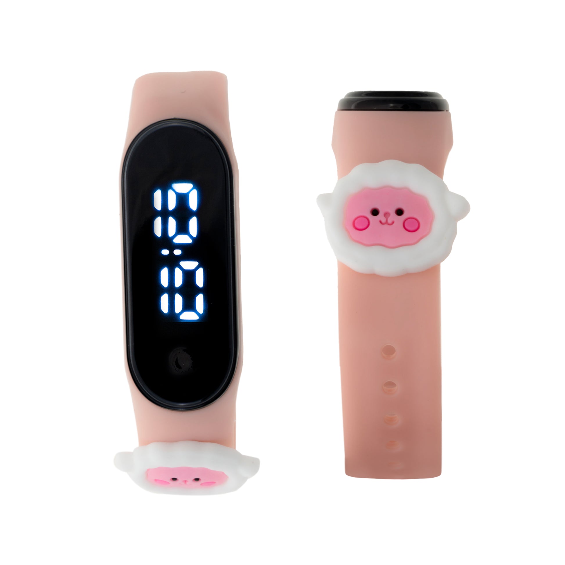 Banda Zeit Digital Caballero Caucho con figuras y Led blanca