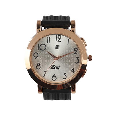 Reloj Zeit Analogo para Dama con Correa de Silicon y Caratula con Textura Metal