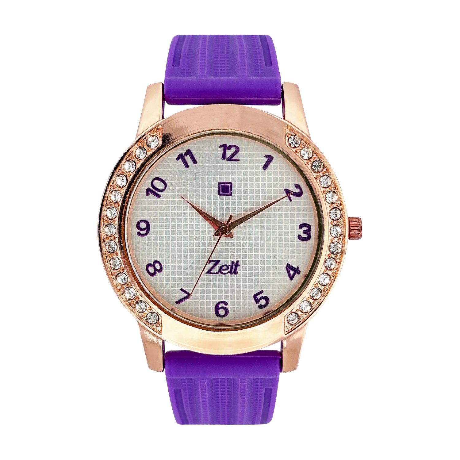 Reloj Zeit Analogo para Dama con Correa de Silicon y Caratula Patron de Malla