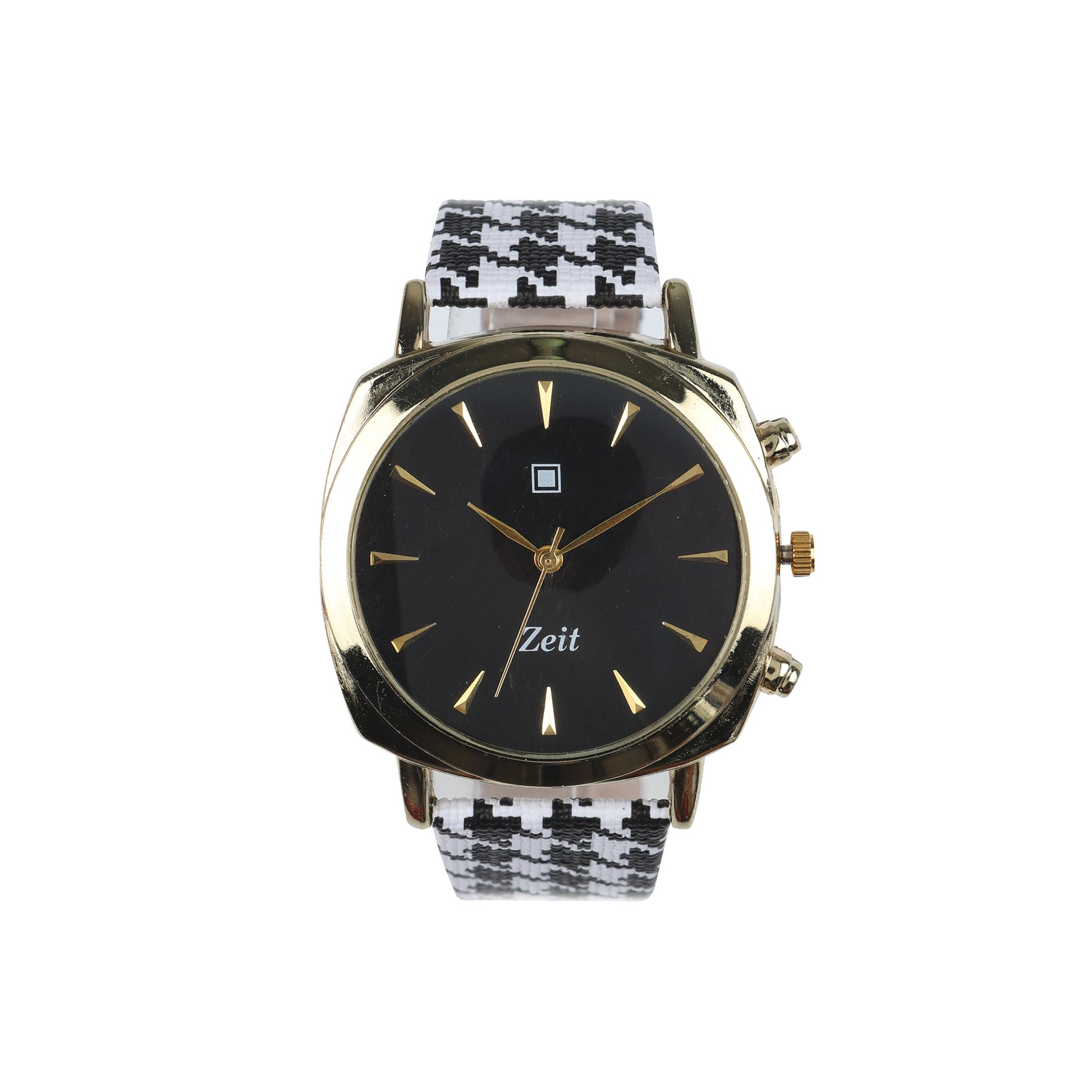 Reloj Zeit Para Dama Correa de Piel y Caja Cuadros