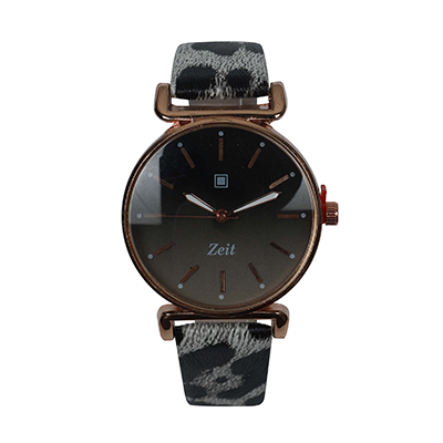 Reloj Zeit Para Dama Correa de Piel y Caja Cuadros