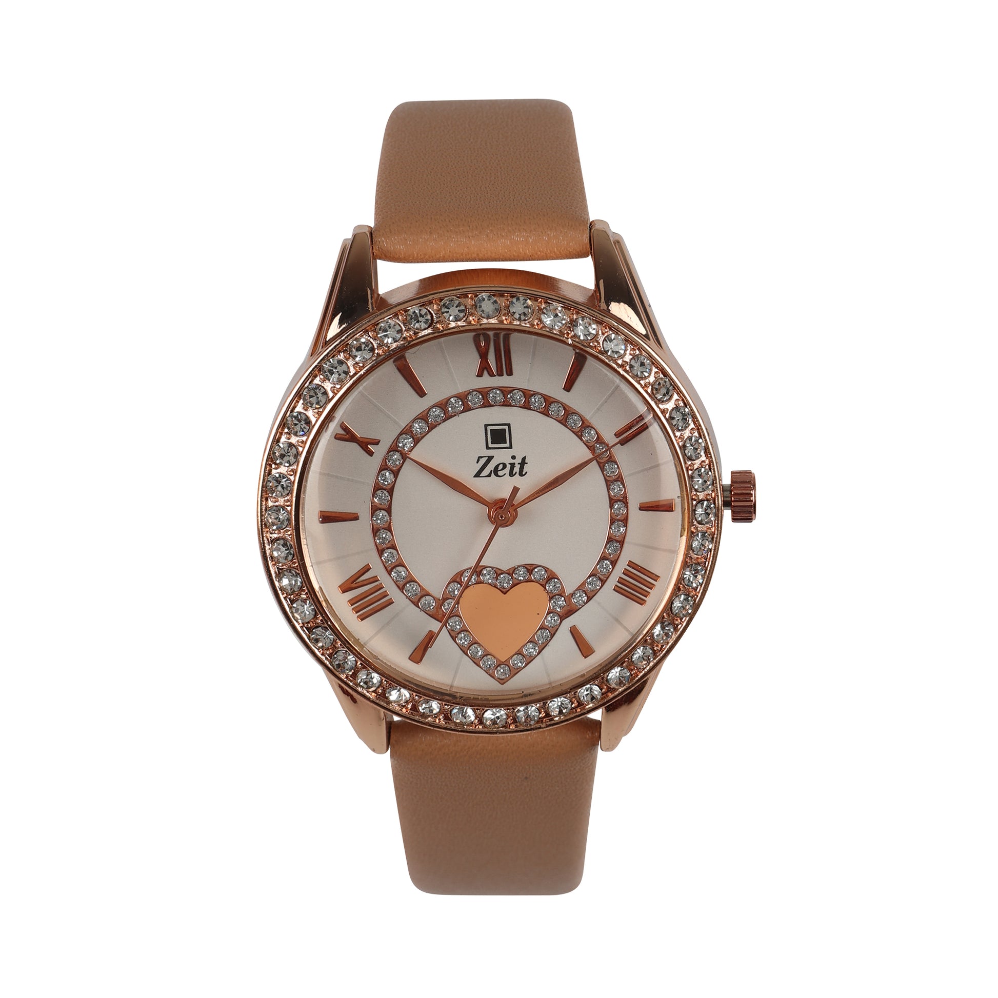 Reloj Zeit Dama con Correa de Tactopiel Bisel con Pedreria