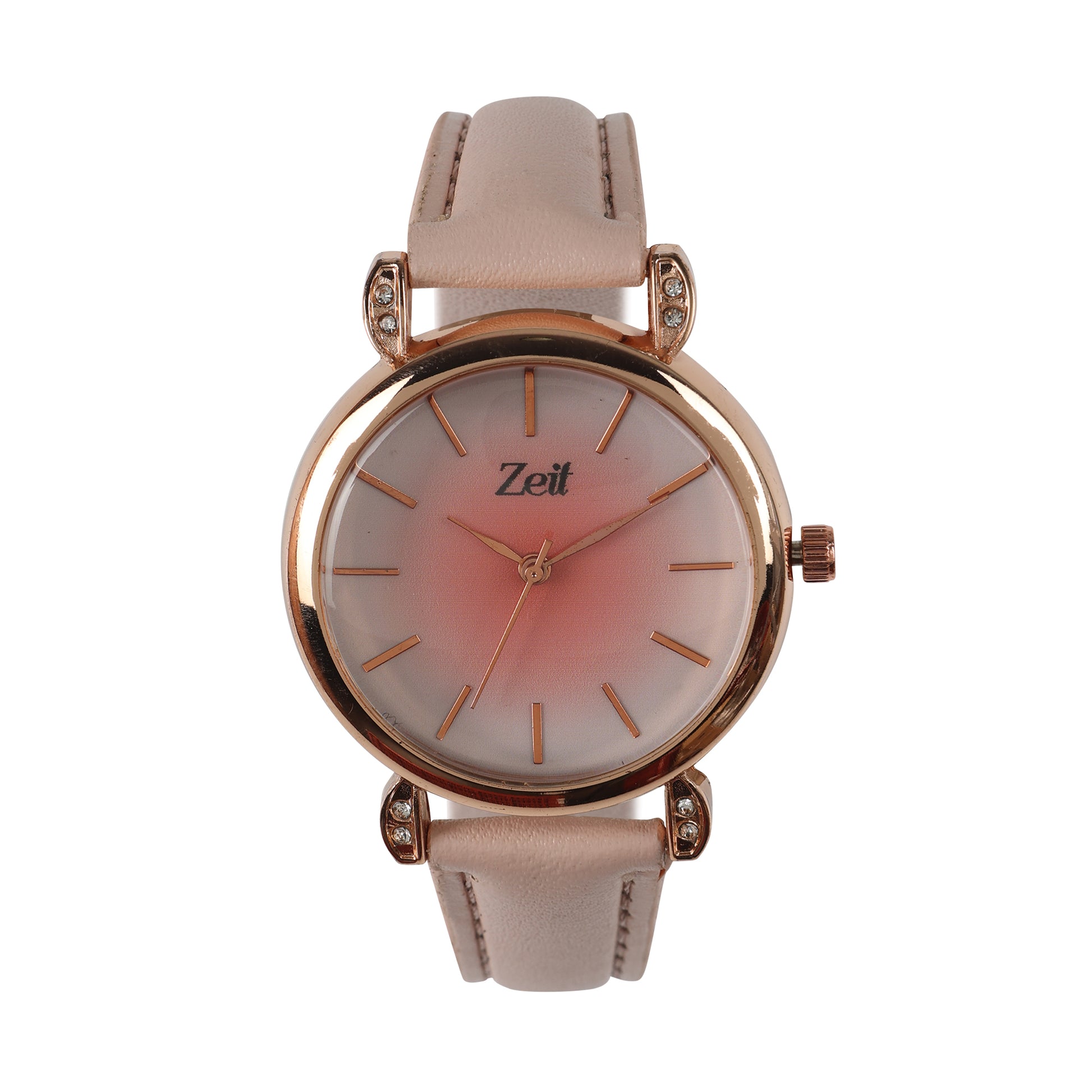 Reloj Zeit Analogo Para Dama Correa de Tactopiel y Caratula con Degradado