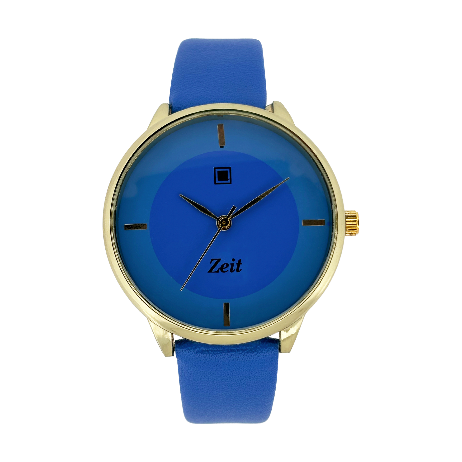 Reloj Zeit Analogo Para Dama Correa de Tactopiel y Caratula con Doble Tono