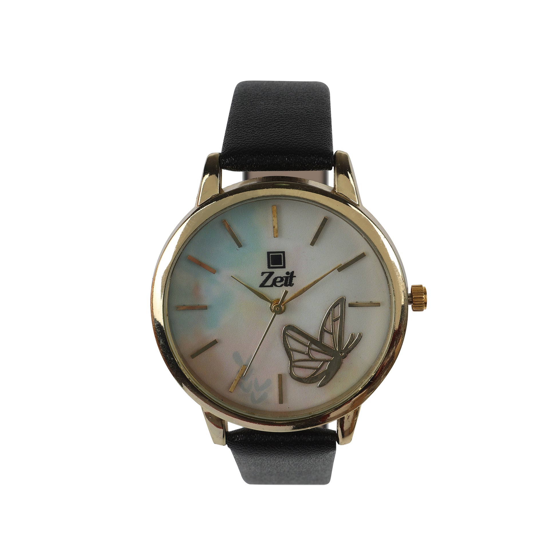 Reloj Zeit Dama Analogo Correa de Tactopiel con Brillos y Mariposa en Caratula