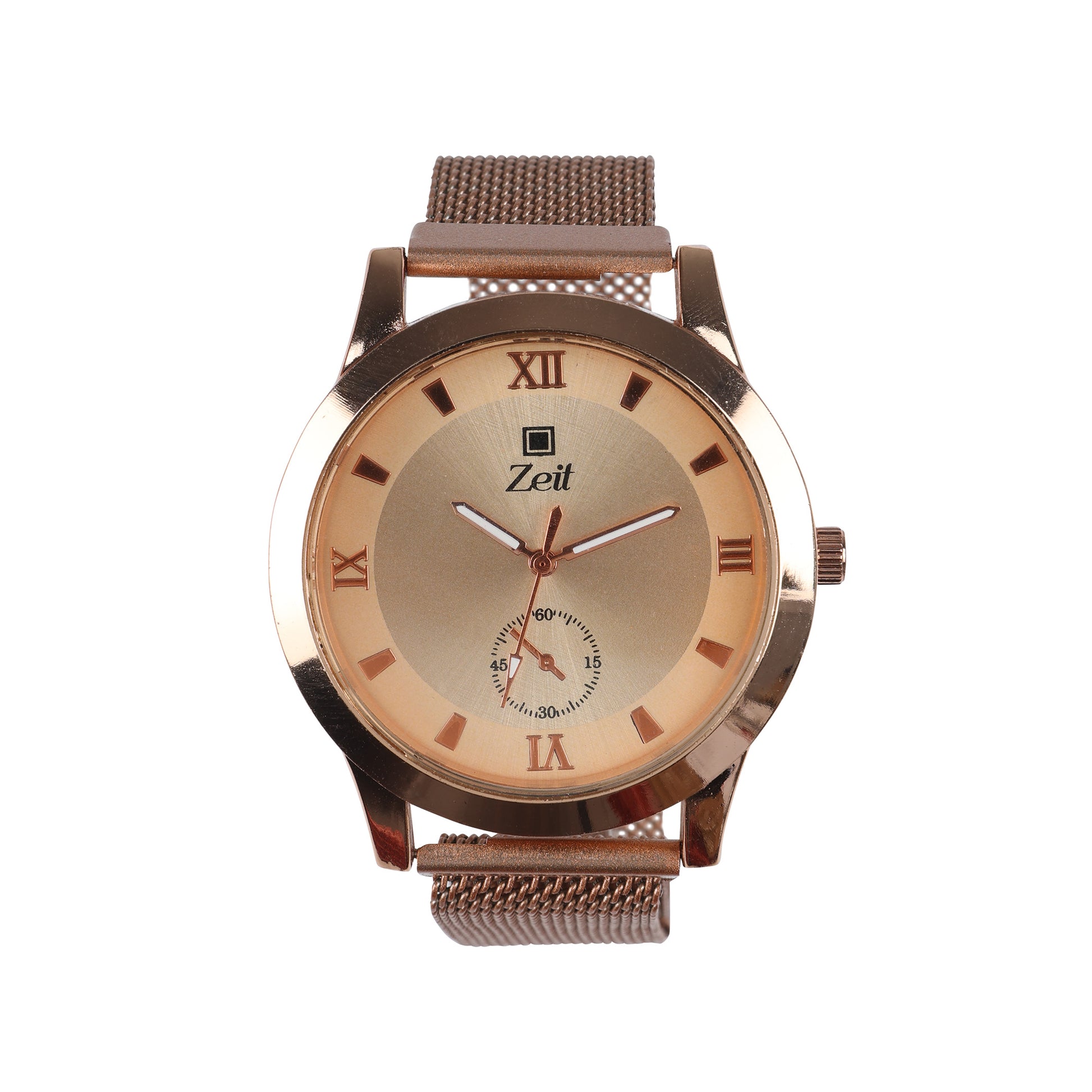 Reloj Zeit Análogo Para Caballero Extensible Metal Mesh