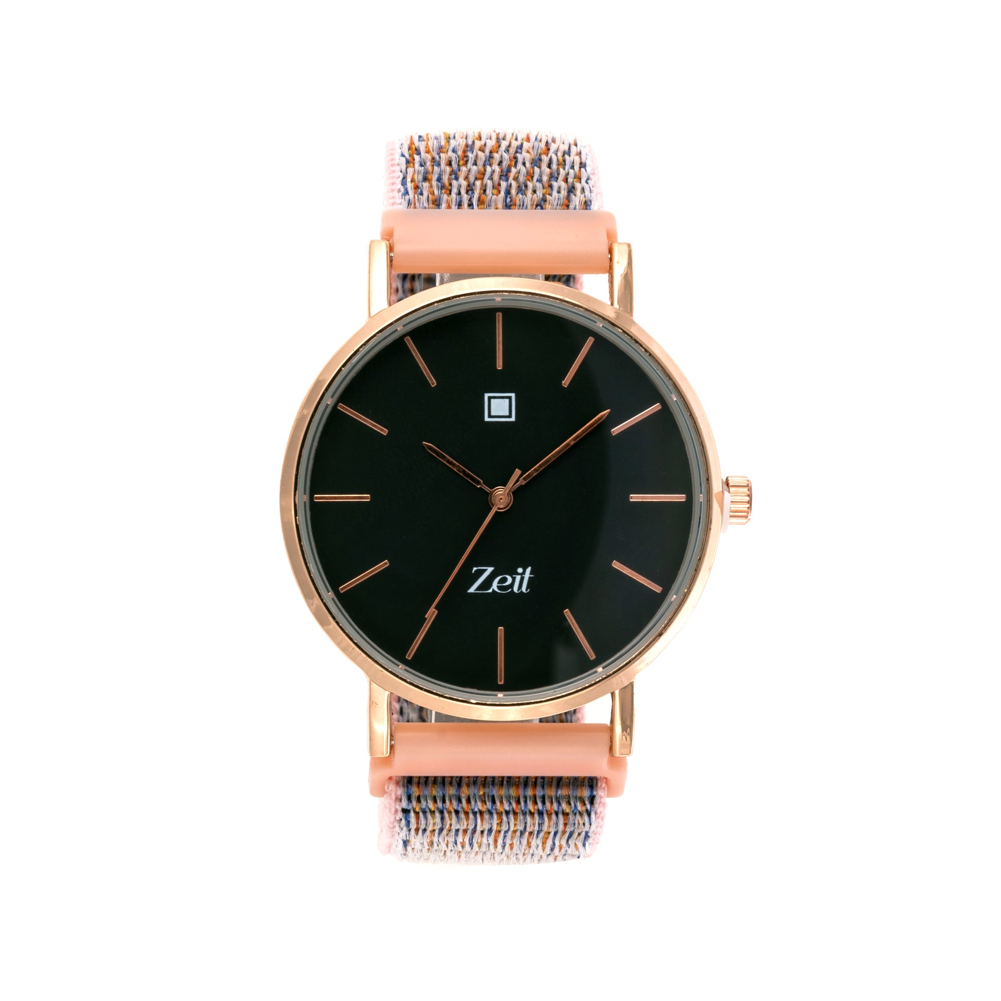 Reloj Zeit Analogo Para Dama Correa De Lona con Fijacion de Broches