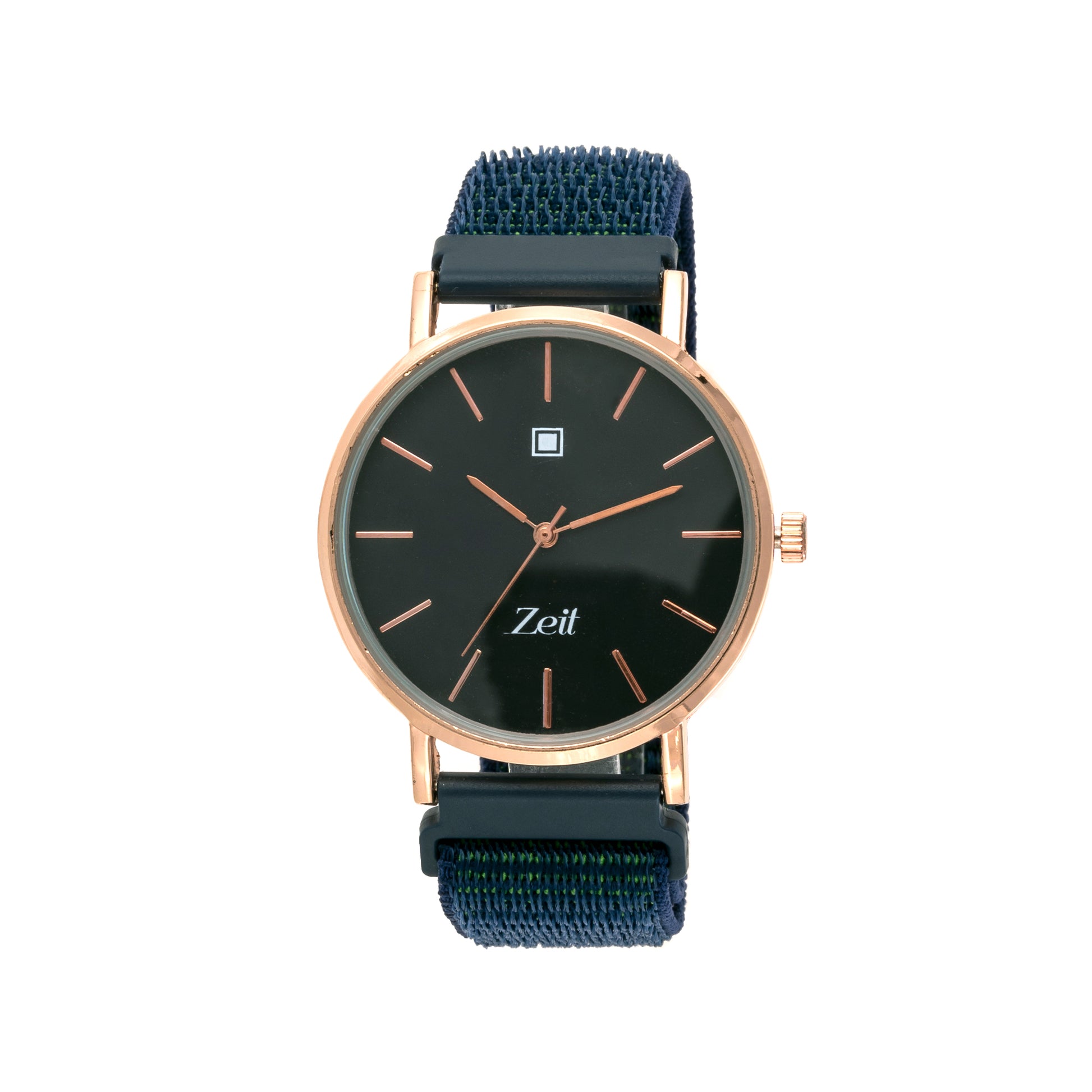 Reloj Zeit Analogo Para Dama Correa De Lona con Fijacion de Broches