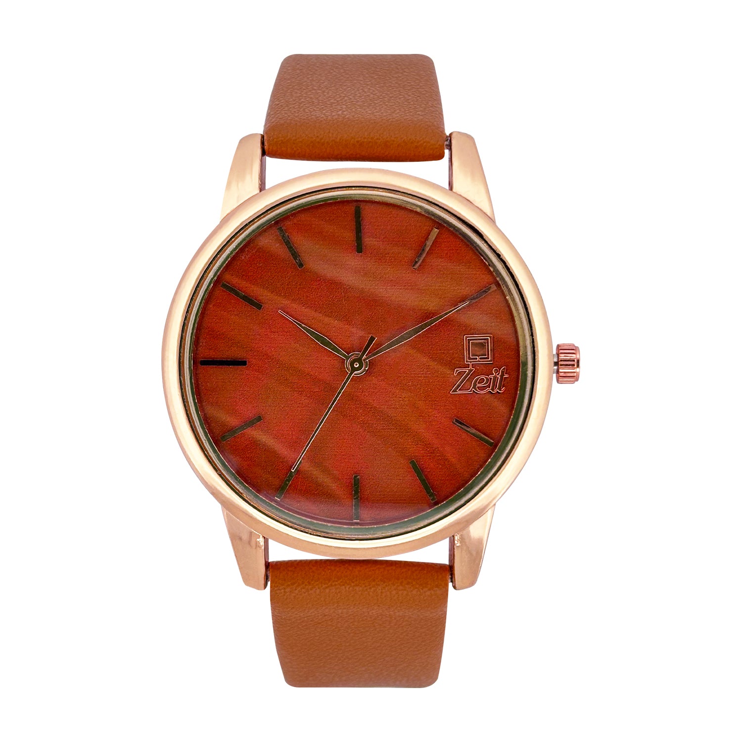 Reloj Zeit Analogo para Dama con Correa de Tacto Piel y Sin Numeros