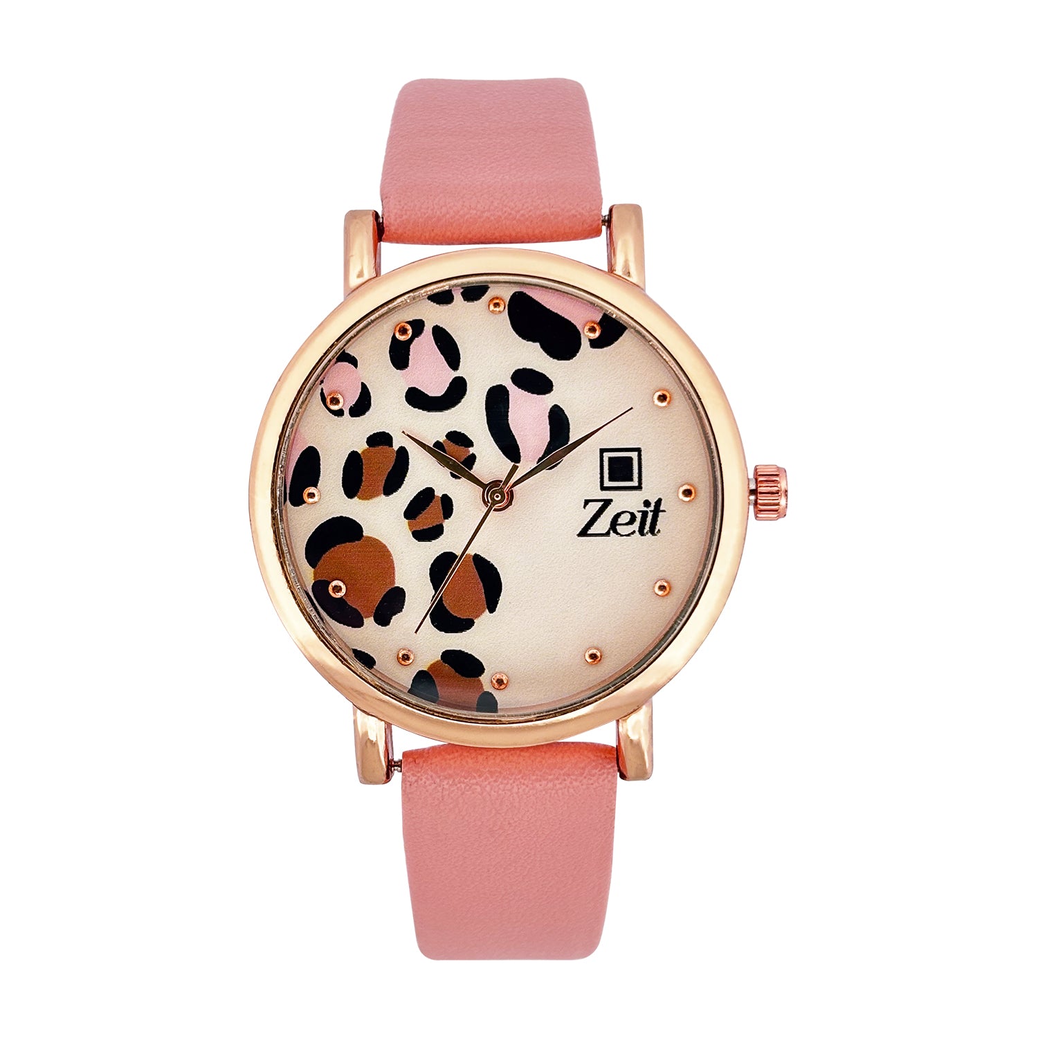 Reloj Zeit Dama Analogo Correa de Tactopiel y Caratula con Diseño