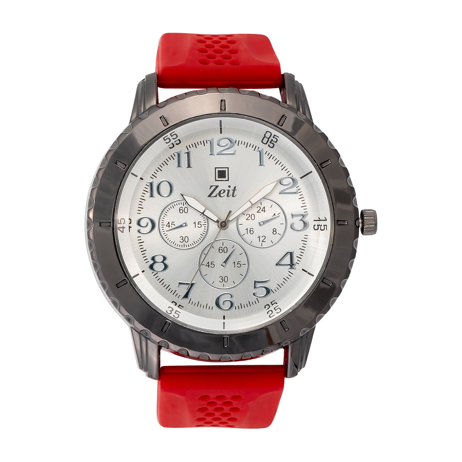 Reloj Zeit Analogo Para Caballero Correa de Tactopiel Texturizada y Simuladores en Caratula