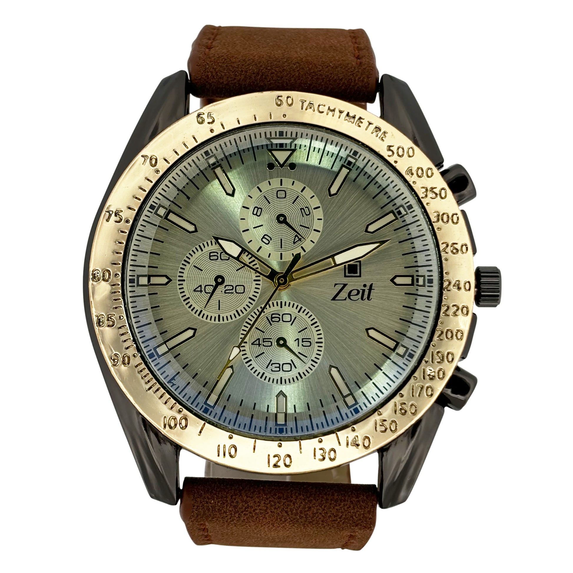 Reloj Zeit Analogo Casual Correa De Tacto Piel para Caballero similador en Biselk