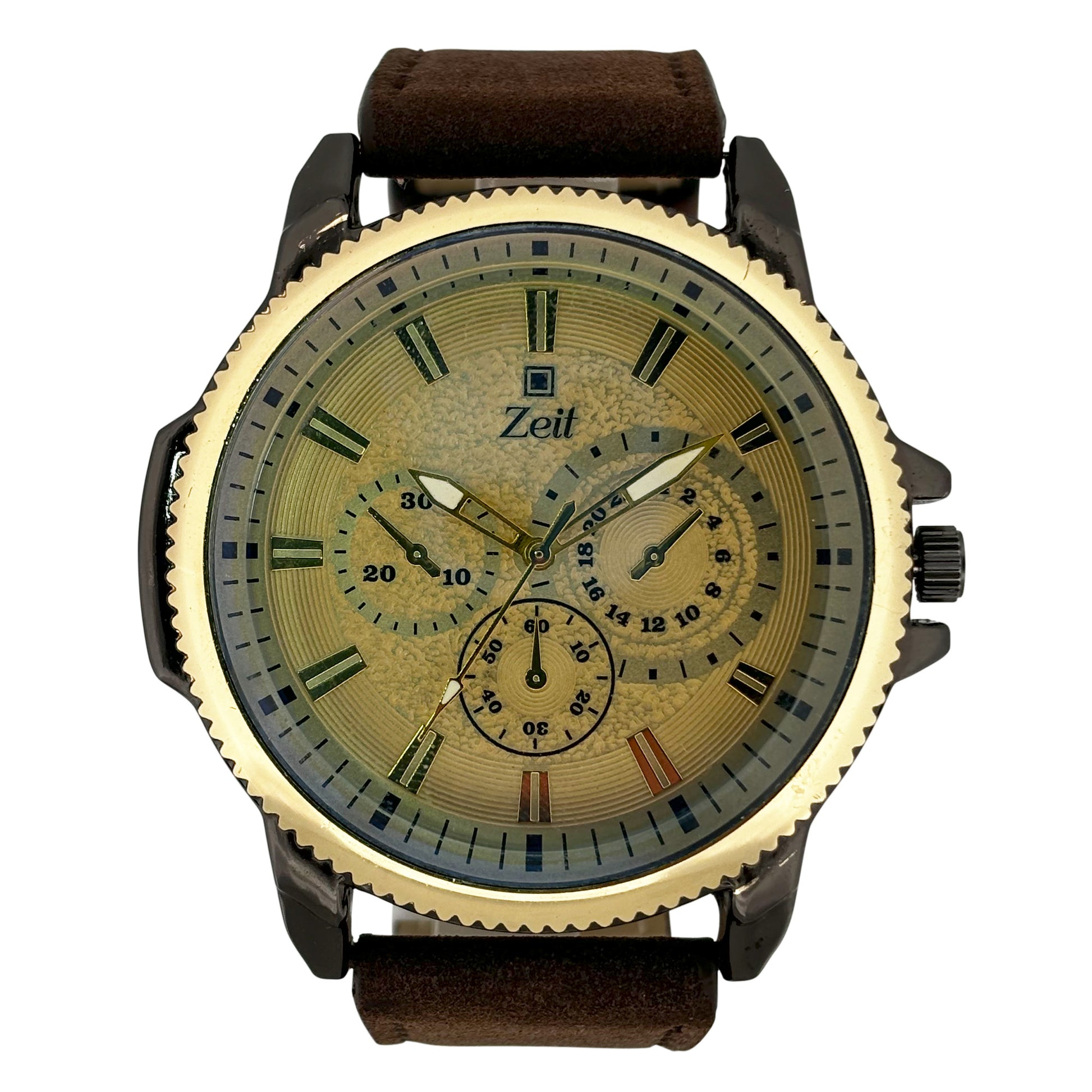 Reloj Zeit Analogo Casual Correa De Tacto Piel para Caballero similador en Biselk