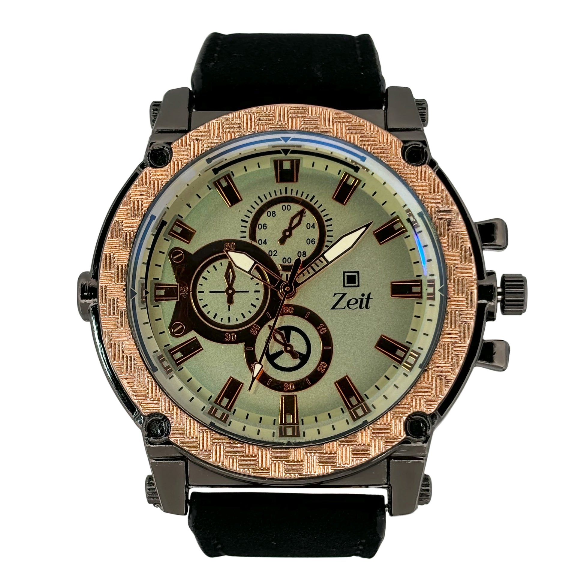 Reloj Zeit Analogo Casual Correa De Tacto Piel para Caballero similador en Biselk