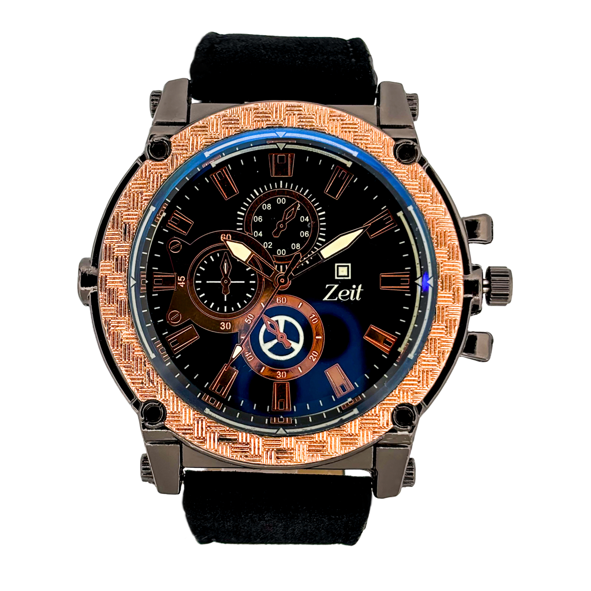 Reloj Zeit Analogo Casual Correa De Tacto Piel para Caballero similador en Biselk