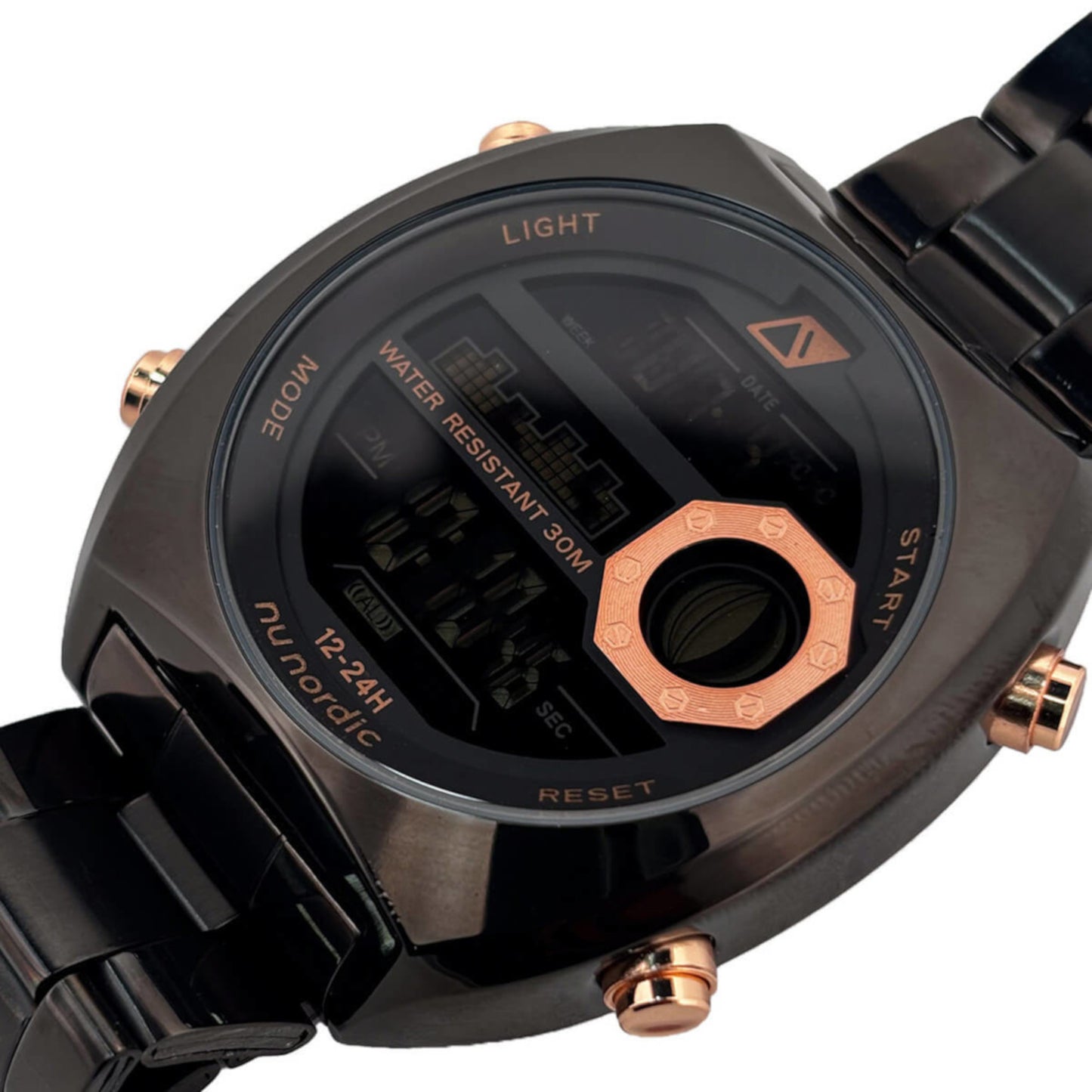 Reloj Nu Nordic Digital con Correa de Metal para Hombre