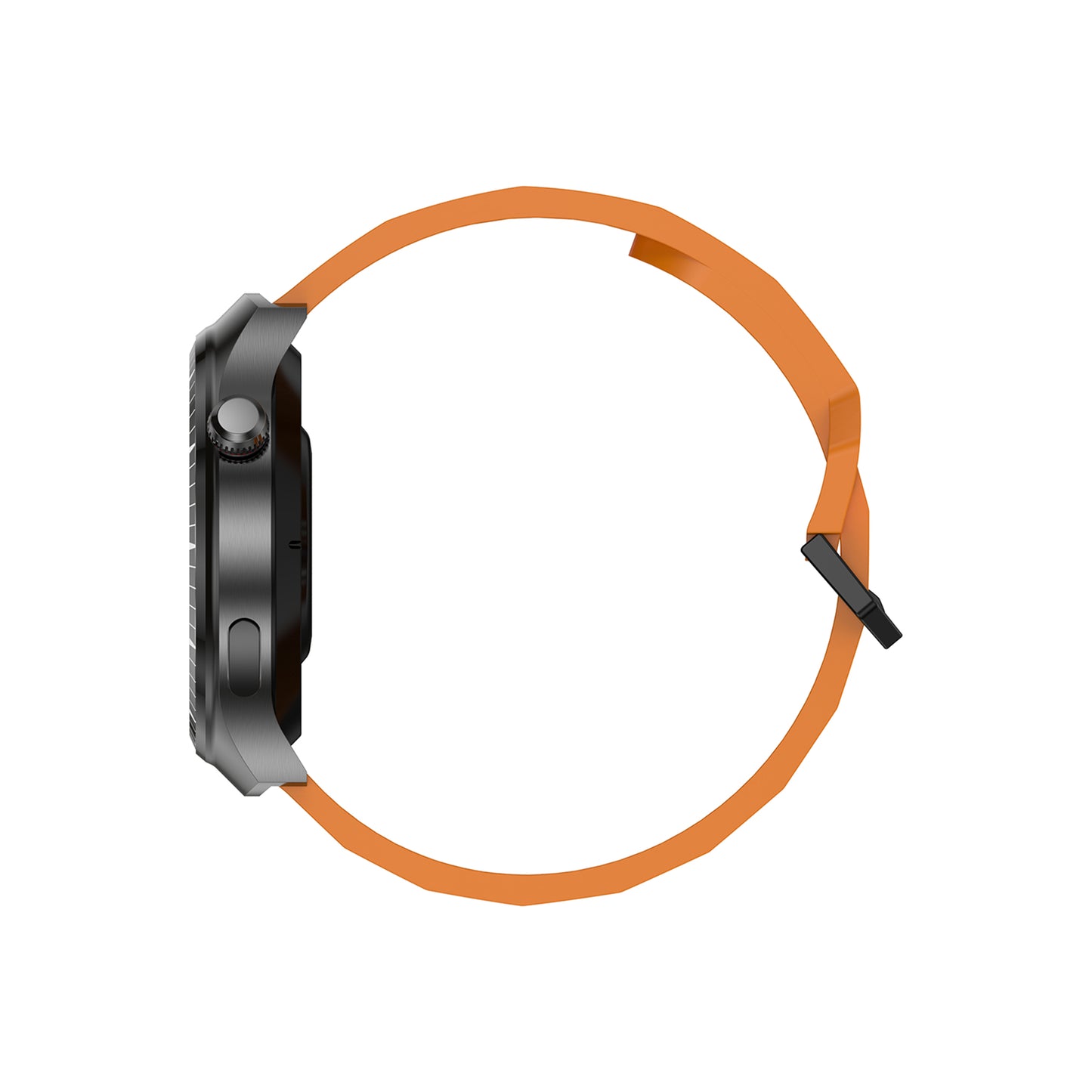 Smartwatch Nu Nordic Deportivo Para Caballero Case Negro Metálico con Correa de Silicón y Carga Inalámbrica