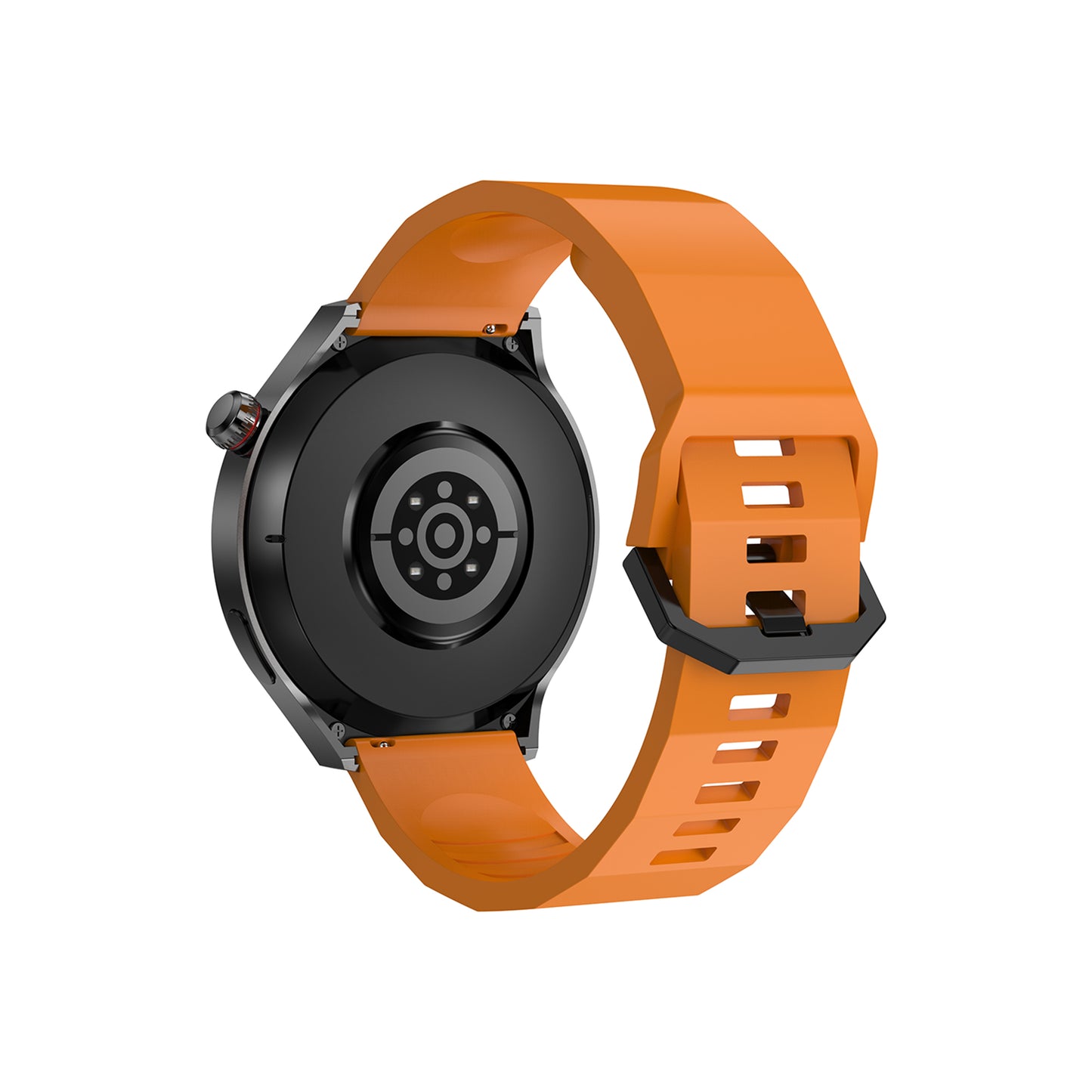 Smartwatch Nu Nordic Deportivo Para Caballero Case Negro Metálico con Correa de Silicón y Carga Inalámbrica