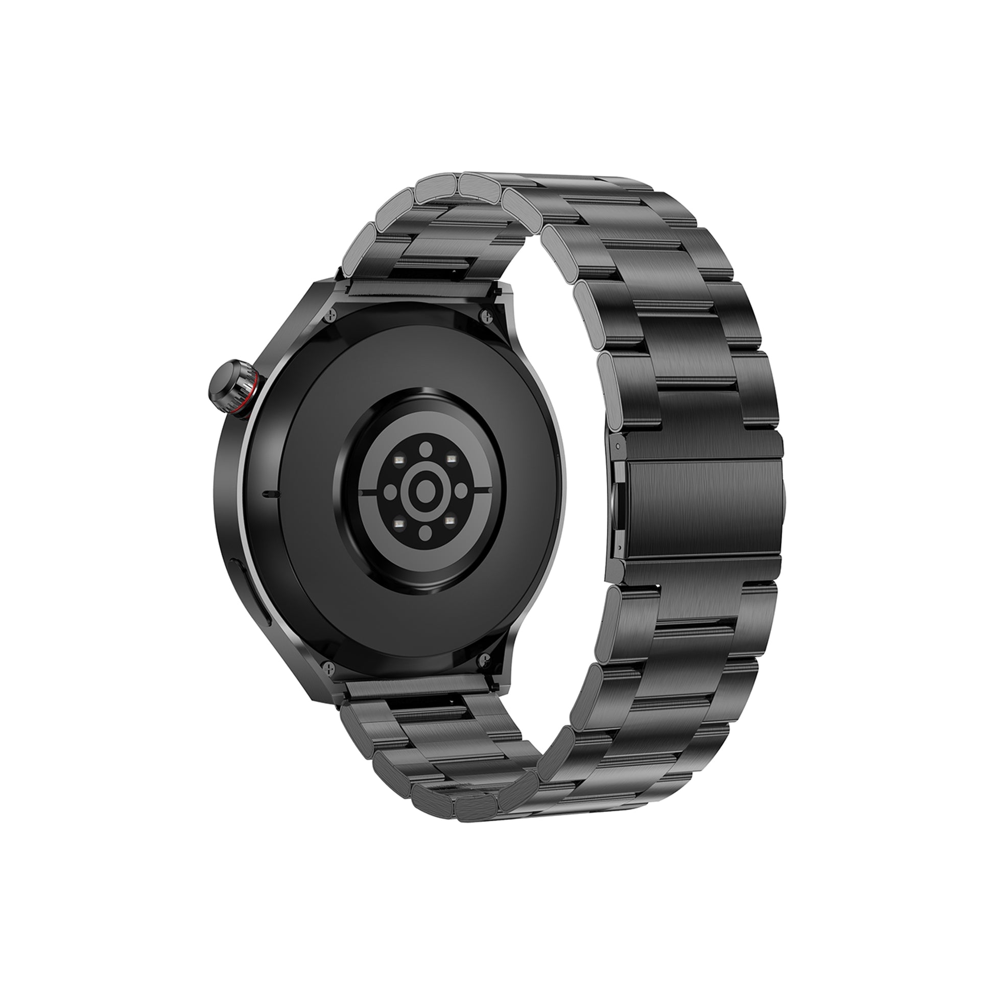 Smartwatch Nu Nordic Deportivo Para Caballero Case Negro Metálico con Correa de Silicón y Carga Inalámbrica