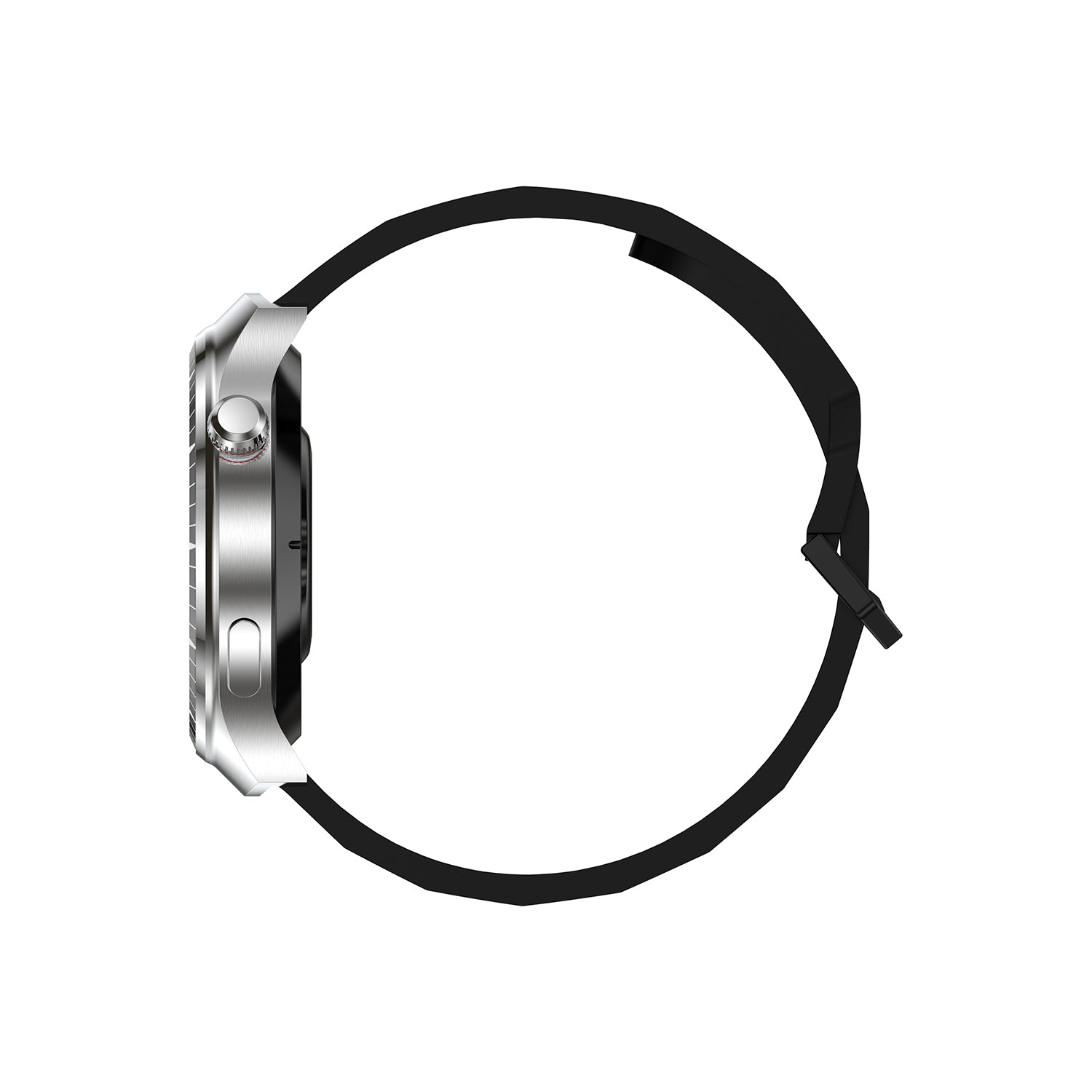 Smartwatch Nu Nordic Deportivo Para Caballero Case Plateado con Correa de Acero Inoxidable y Carga Inalámbrica