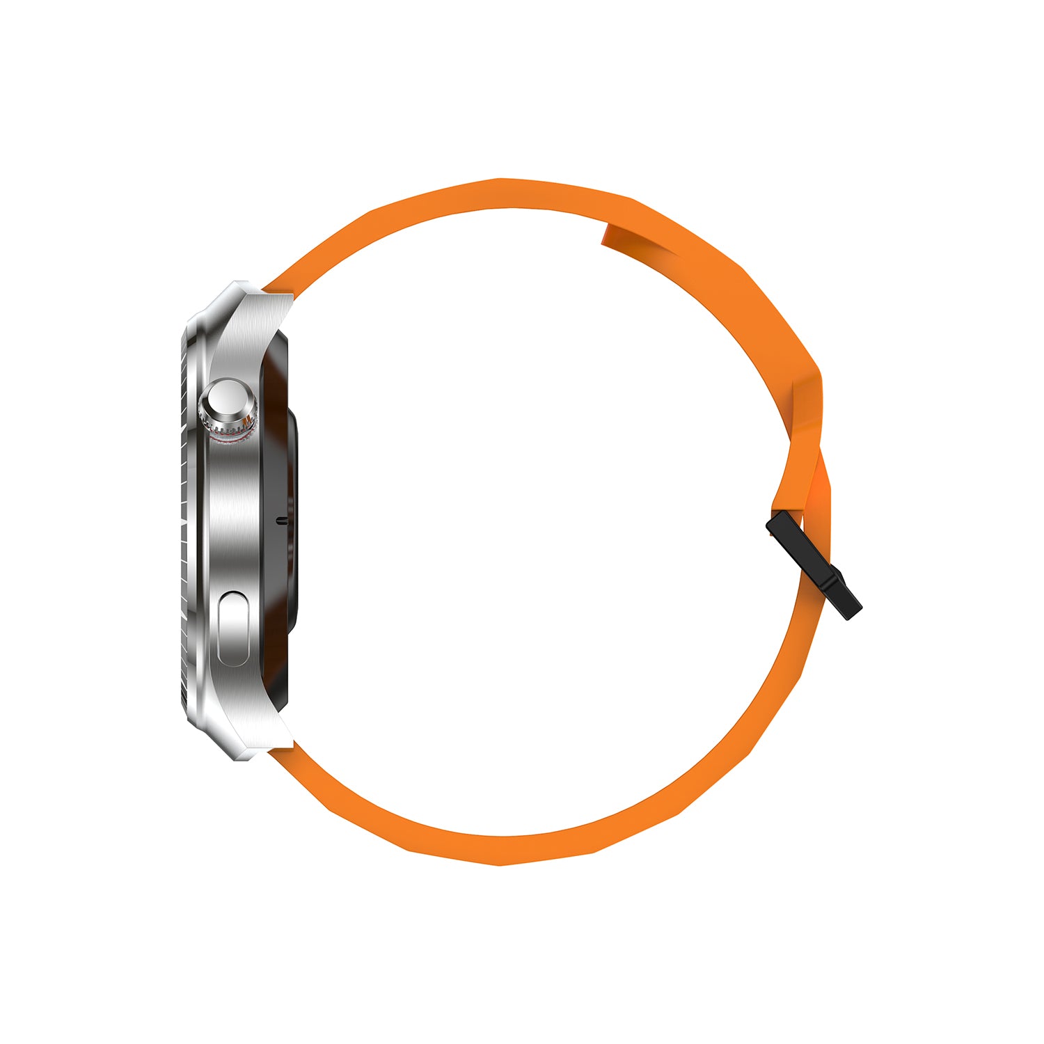 Smartwatch Nu Nordic Deportivo Para Caballero Case Plateado con Correa de Acero Inoxidable y Carga Inalámbrica