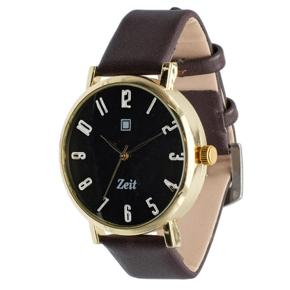 Reloj Piel Caballero Café Fondo Negro Modelo CB00023872