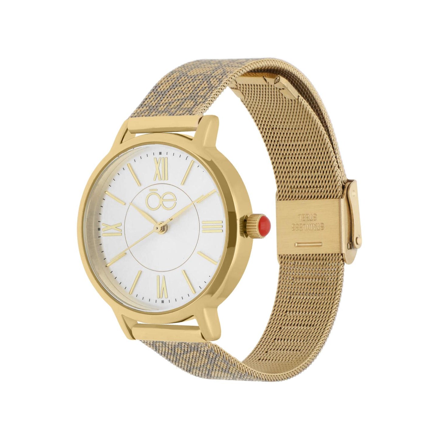 Reloj Análogo Cloe Samayl Acero Inoxidable Mujer Dorado