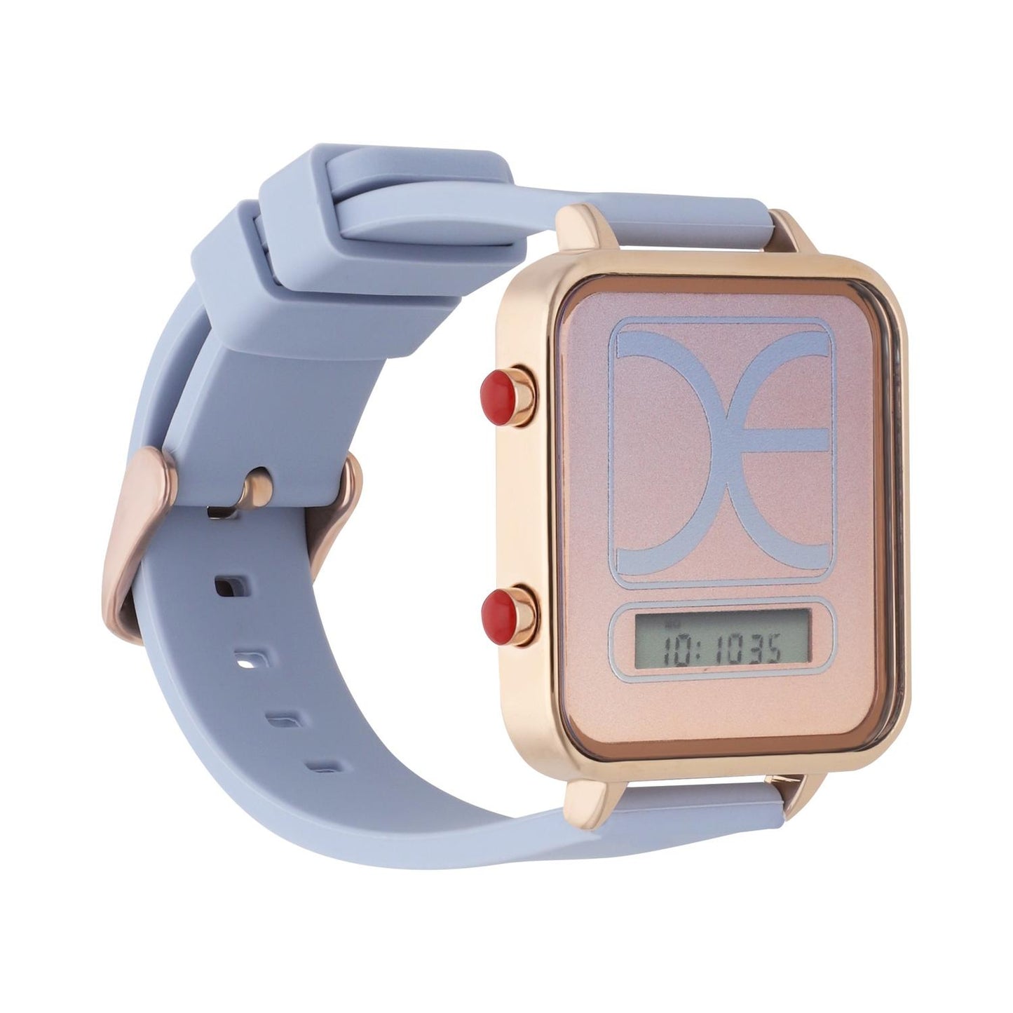 Reloj Cloe digital para dama color azul con cristal de color similar al extensible