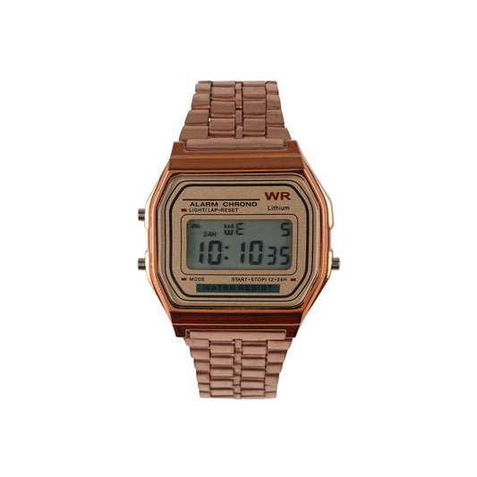 Reloj Zeit Digital Unisex Metal  Caja Cuadrada