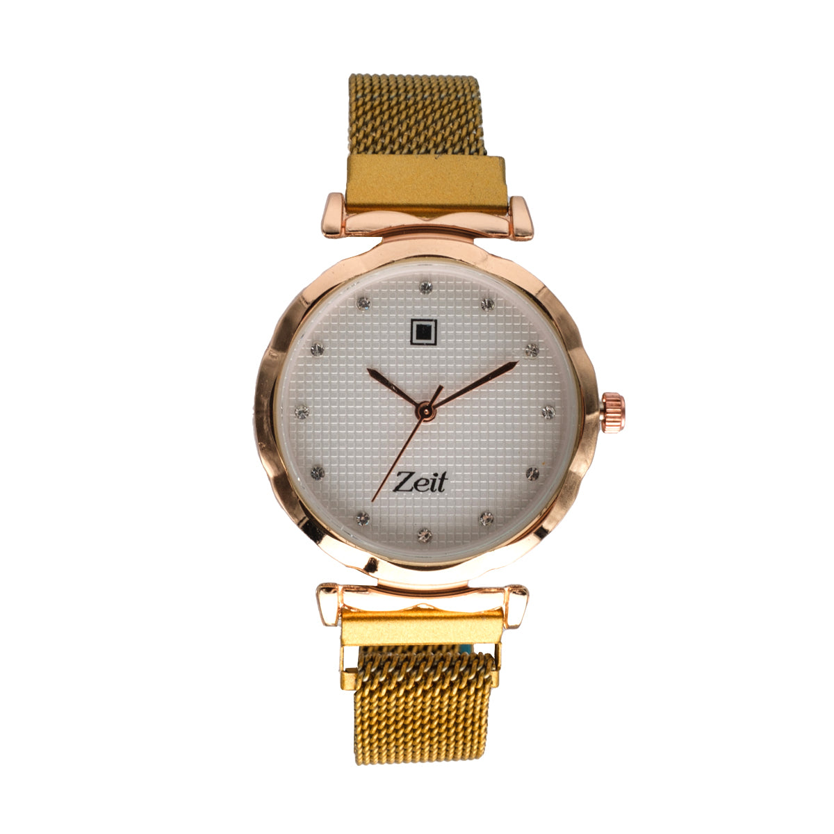 Reloj Analogo Zeit Para Dama Extensible Mesh Caja Aleacion y fijacion de Iman