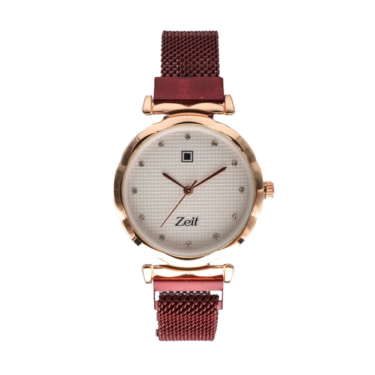 Reloj Analogo Zeit Para Dama Extensible Mesh Caja Aleacion y fijacion de Iman