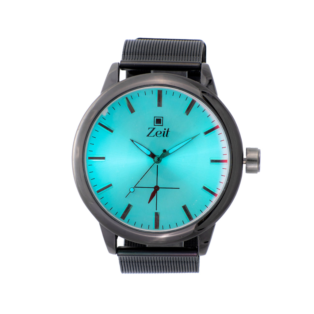 Reloj Zeit Análogo Acero Delgado Correa Piel