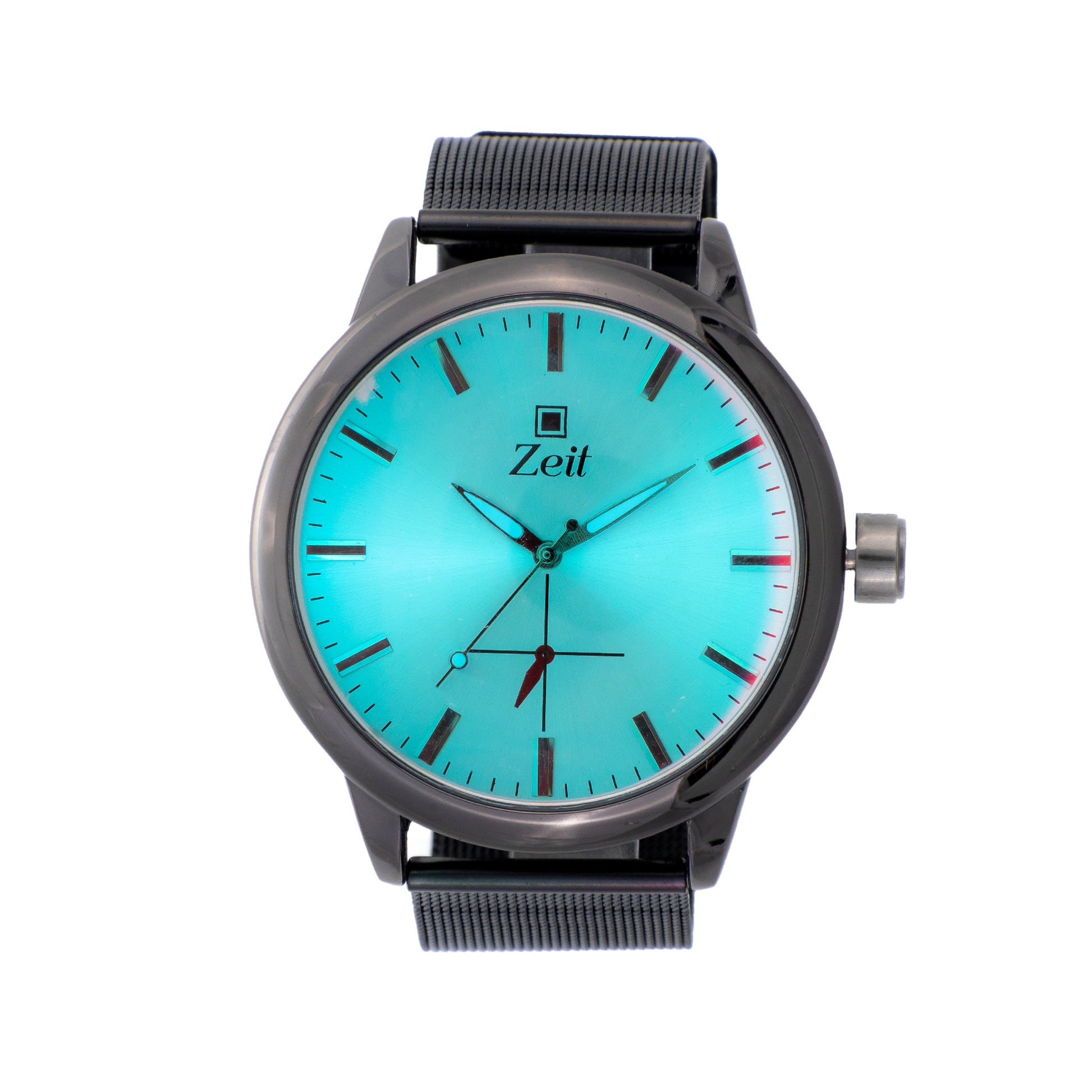 Reloj Zeit Análogo Acero Delgado Correa Piel