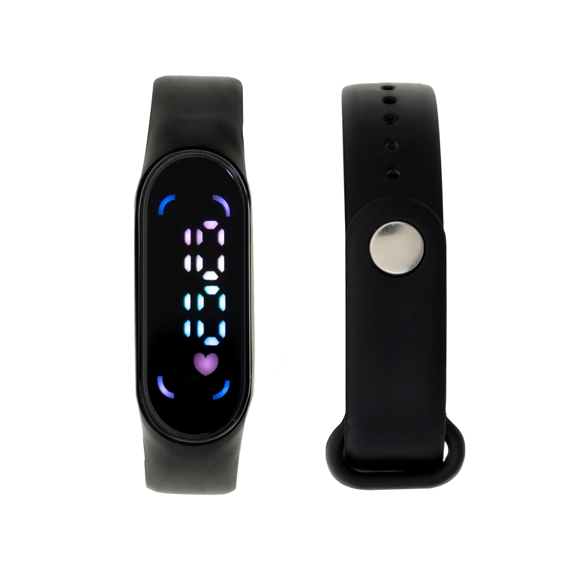 Reloj Zeit Digital Banda Elastico Caja Led