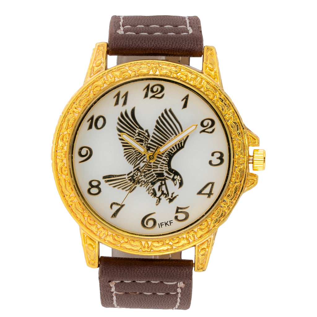 Reloj Zeit Caballero Analogo con Correa de Tactopiel Color con Caja Color y aguila en Caratula