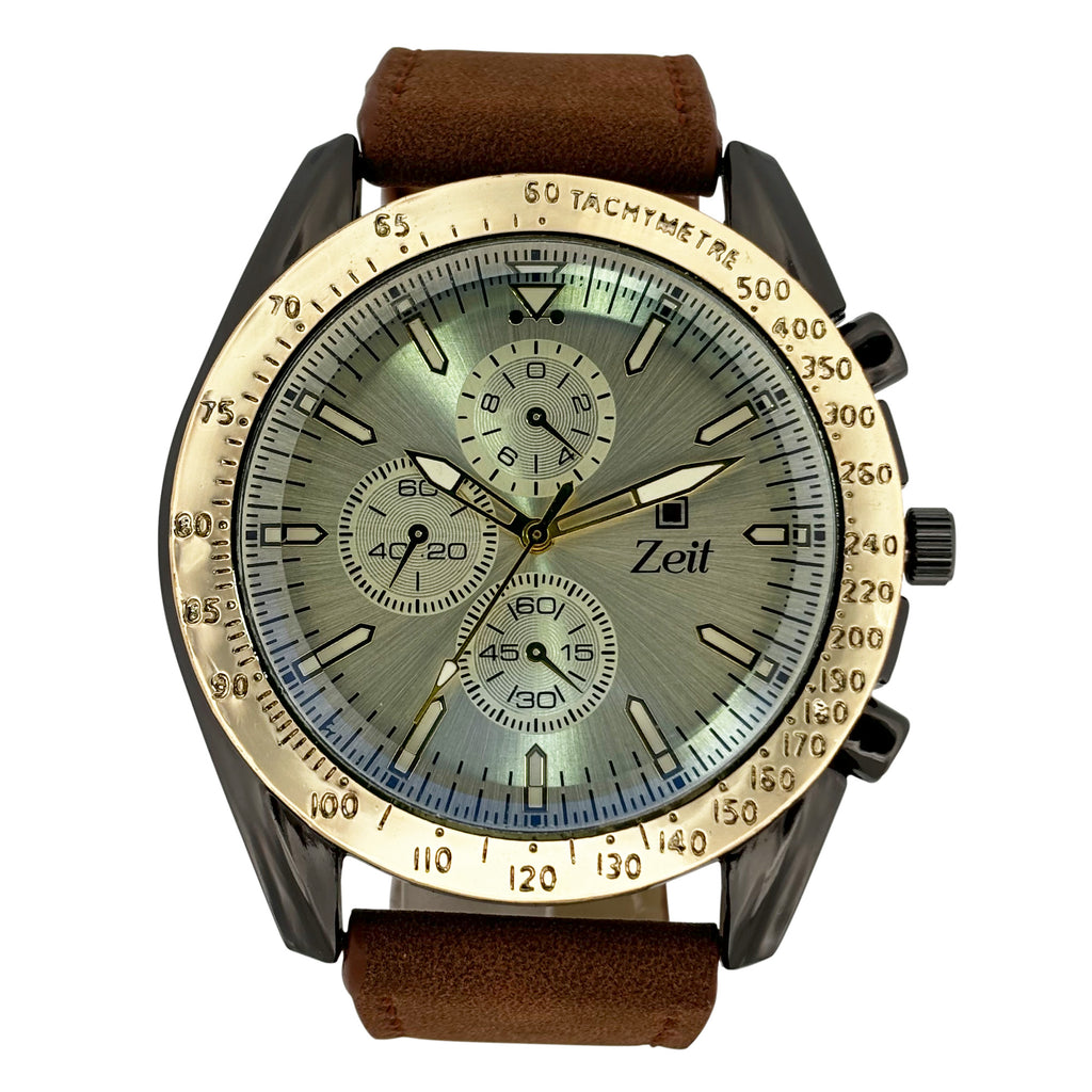 Reloj Zeit Analogo Casual Correa De Tacto Piel para Caballero similador en Biselk
