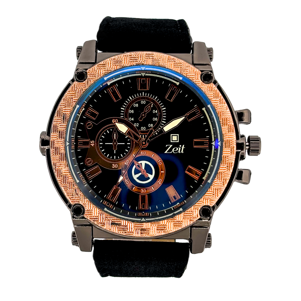 Reloj Zeit Analogo Casual Correa De Tacto Piel para Caballero similador en Biselk