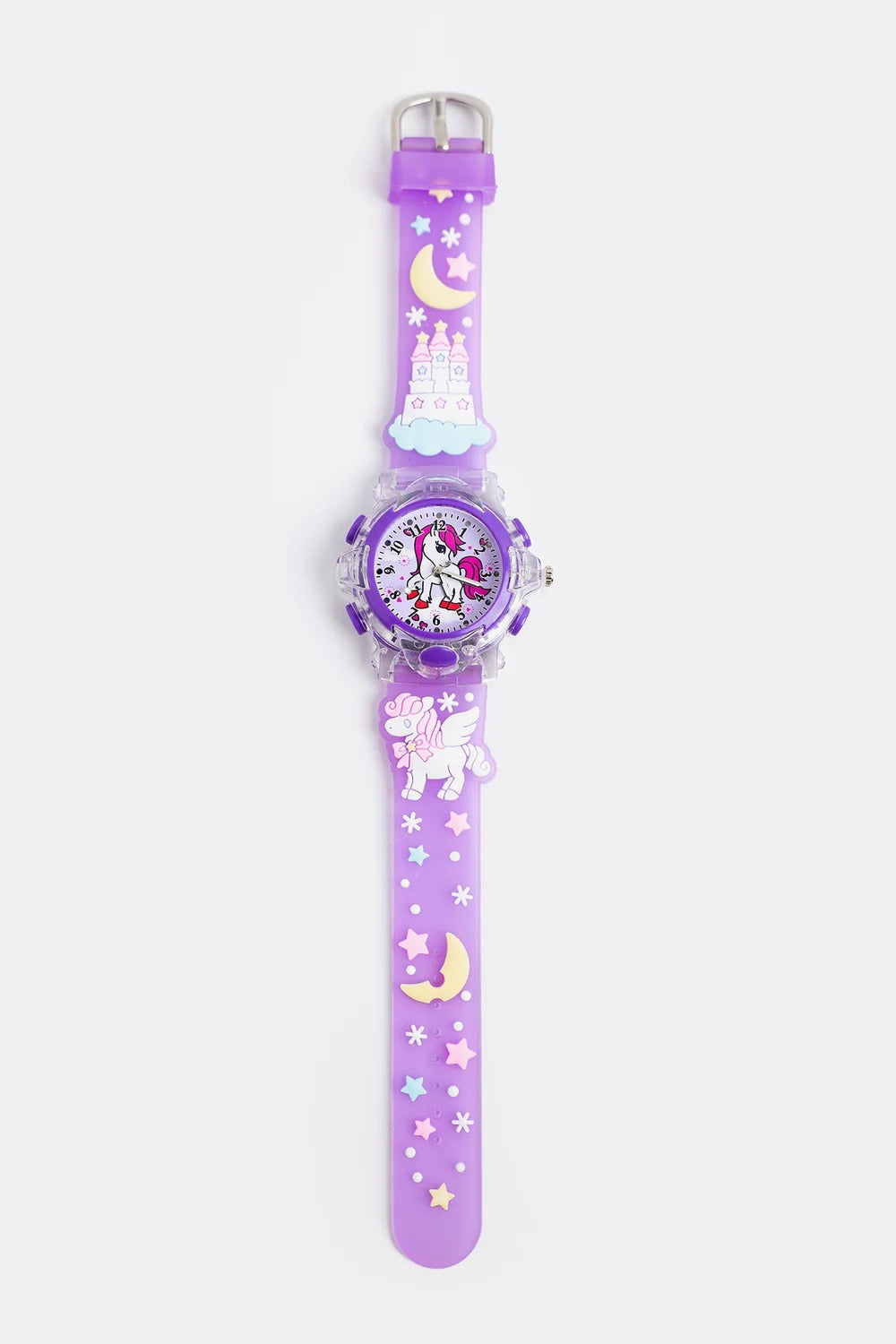 Reloj Infantil Análogo Luminoso | Unicornio | Correa de Silicón 3D