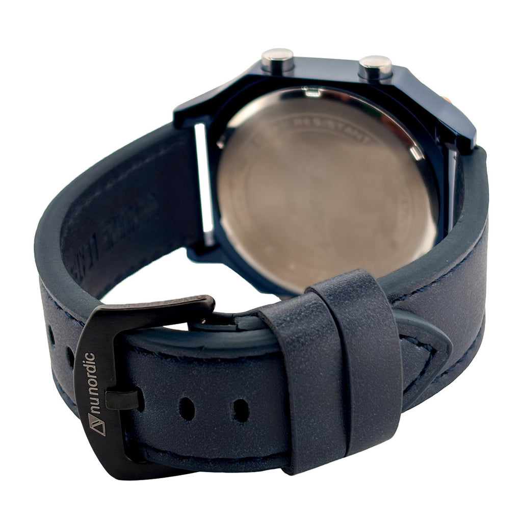 Reloj Nu Nordic Digital con Correa de Tactopiel Azul