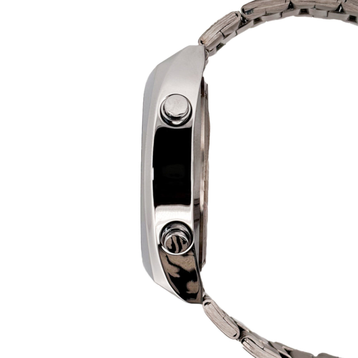 Reloj Nu Nordic Digital con Correa de Metal Plateado