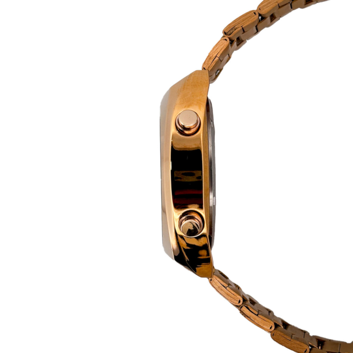 Reloj Nu Nordic Digital con Correa de Metal Dorado