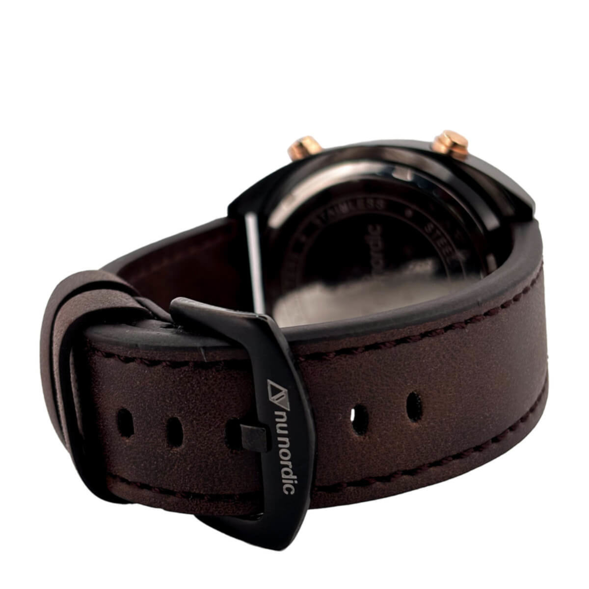 Reloj Nu Nordic Digital con Correa de Tactopiel Café