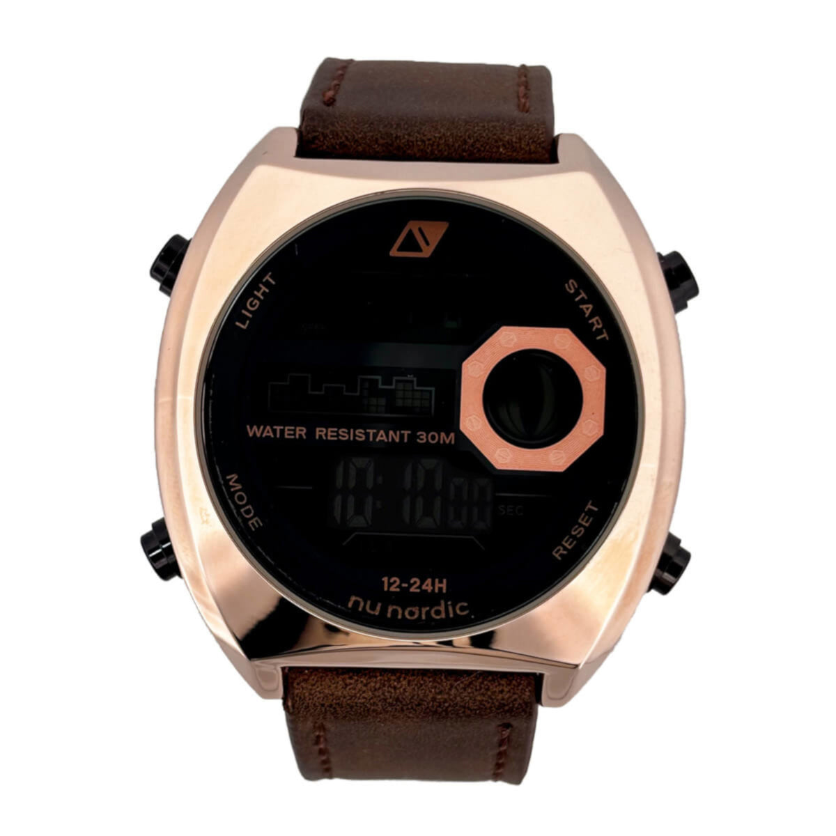 Reloj Nu Nordic Digital con Correa de Tactopiel Caja Bronce