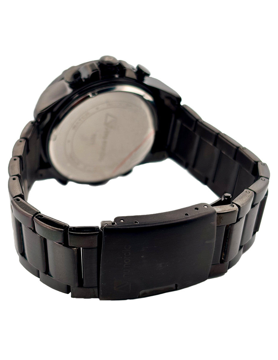 Reloj Nu Nordic Digital con Correa de Metal con Simuladores en Caratula Negro