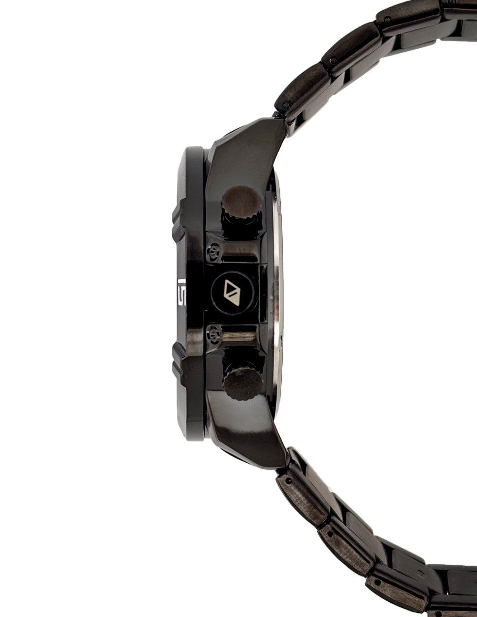 Reloj Nu Nordic Digital con Correa de Metal con Simuladores en Caratula Negro