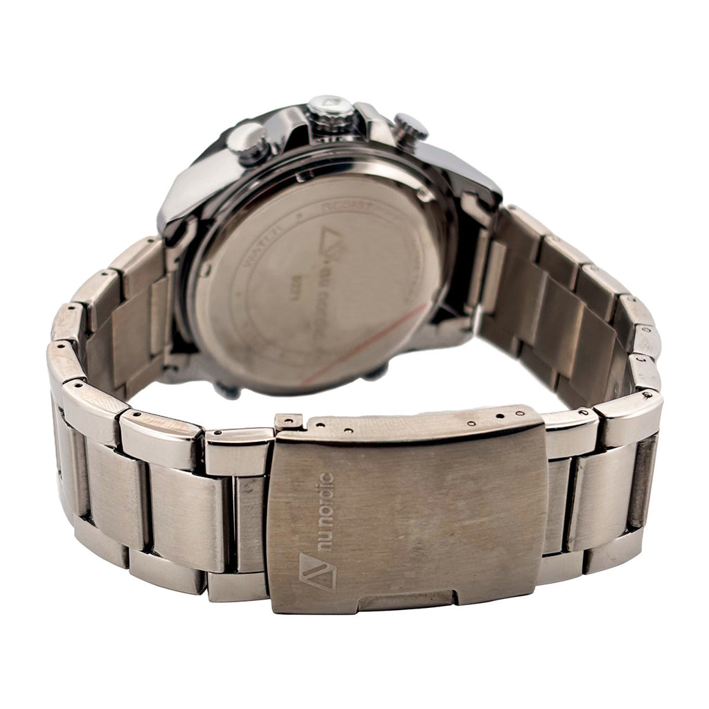 Reloj Nu Nordic Digital con Correa de Metal con Simuladores en Caratula Plateado